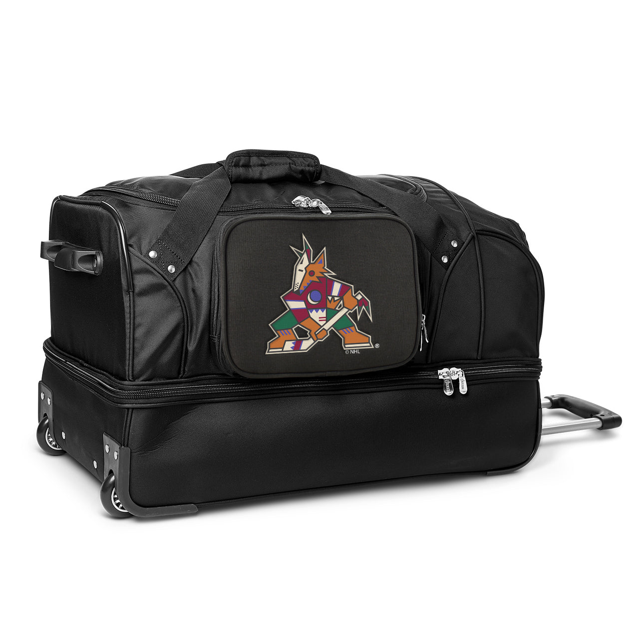 Phoenix Coyotes 27" Black Rolling Drop Bottom Duffel