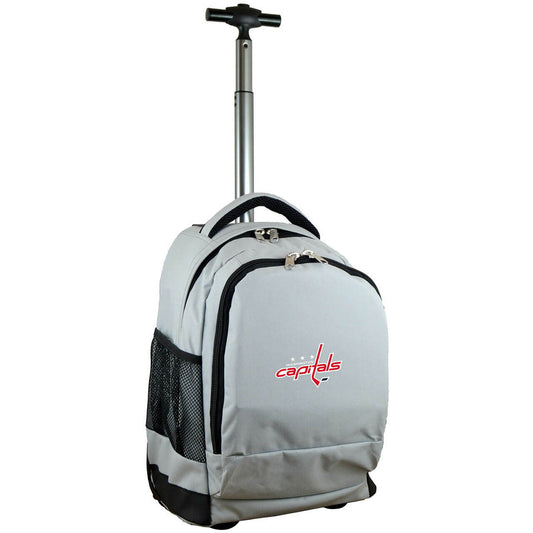 Washington Capitals Premium Wheeled Backpack in Grey