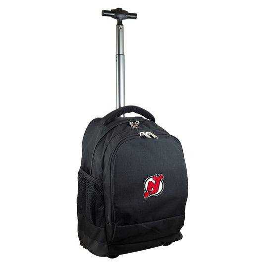 New Jersey Devils Premium Wheeled Backpack in Black