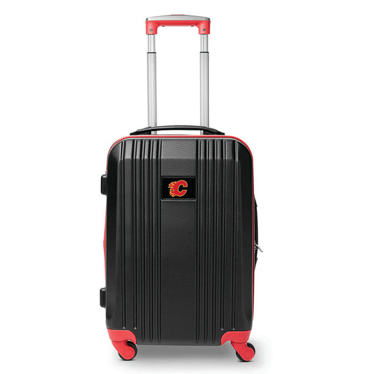Flames Carry On Spinner Luggage | Calgary Flames Hardcase Two-Tone Luggage Carry-on Spinner in Red