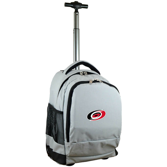 Carolina Hurricanes Premium Wheeled Backpack in Grey
