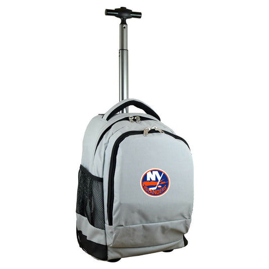 New York Islanders Premium Wheeled Backpack in Grey