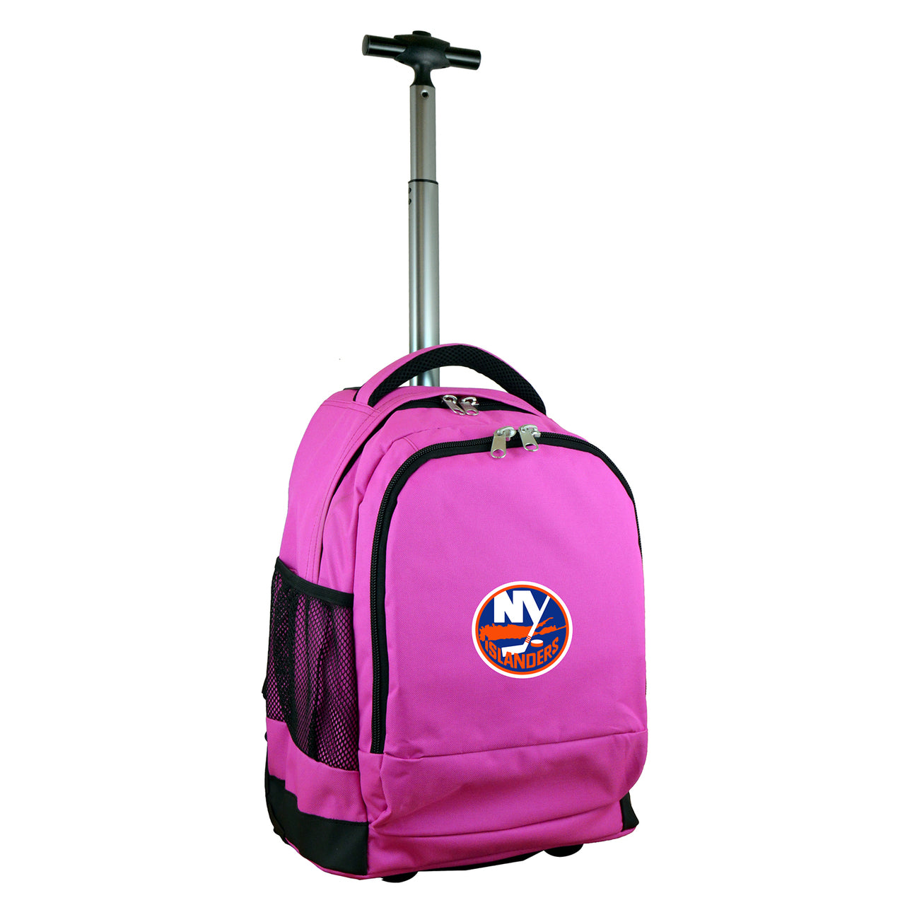 New York Islanders Premium Wheeled Backpack in Pink