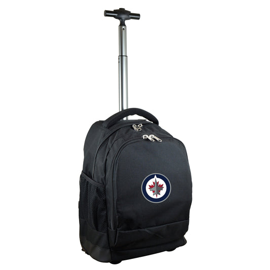 Winnipeg Jets Premium Wheeled Backpack in Black