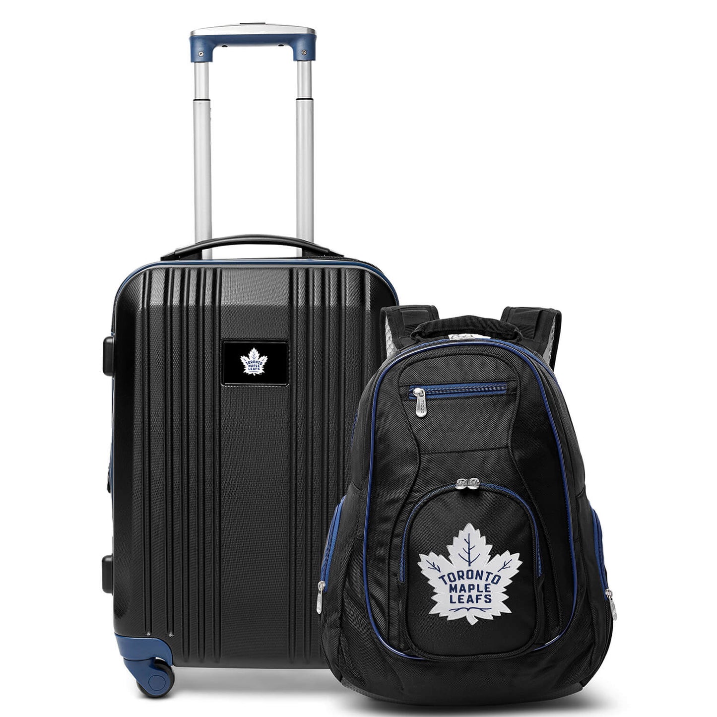 Toronto Maple Leafs 2 Piece Premium Colored Trim Backpack and Luggage Set