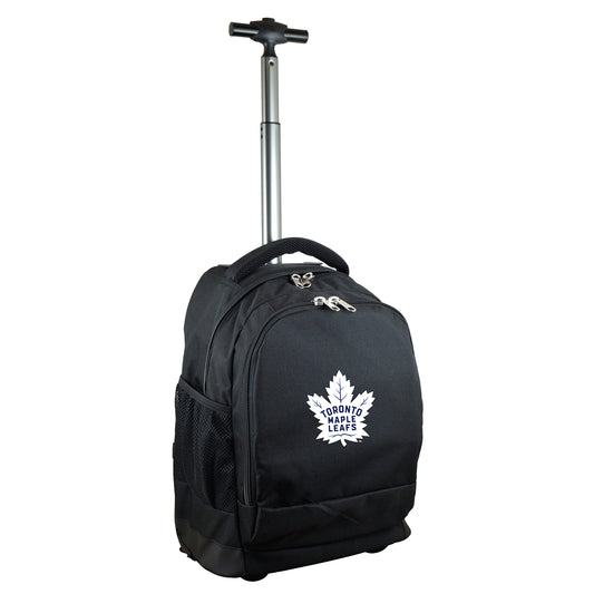 Toronto Maple Leafs Premium Wheeled Backpack in Black
