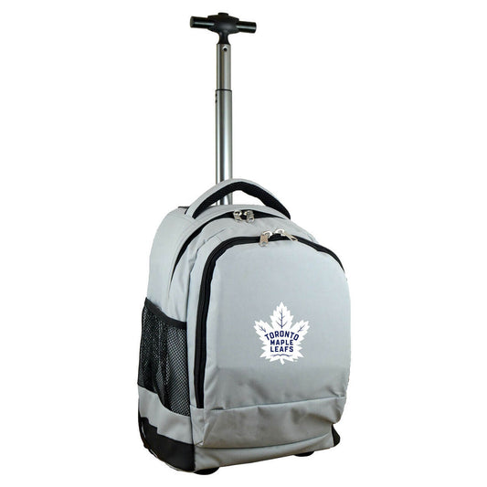 Toronto Maple Leafs Premium Wheeled Backpack in Grey