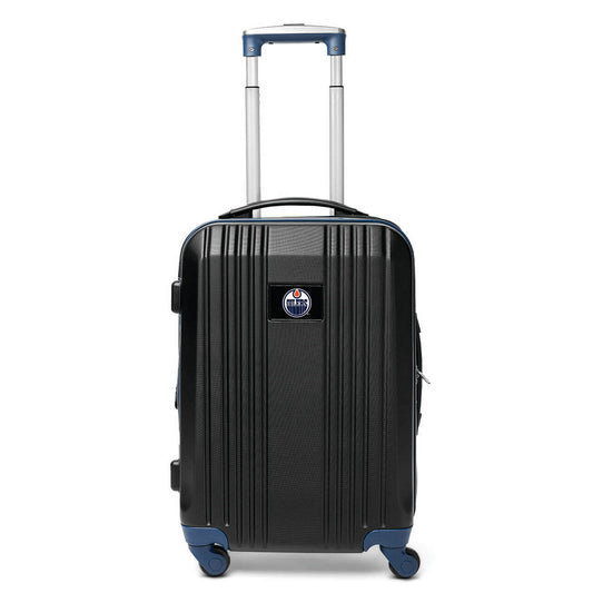 Oilers Carry On Spinner Luggage | Edmonton Oilers Hardcase Two-Tone Luggage Carry-on Spinner in Navy