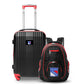 New York Rangers 2 Piece Premium Colored Trim Backpack and Luggage Set