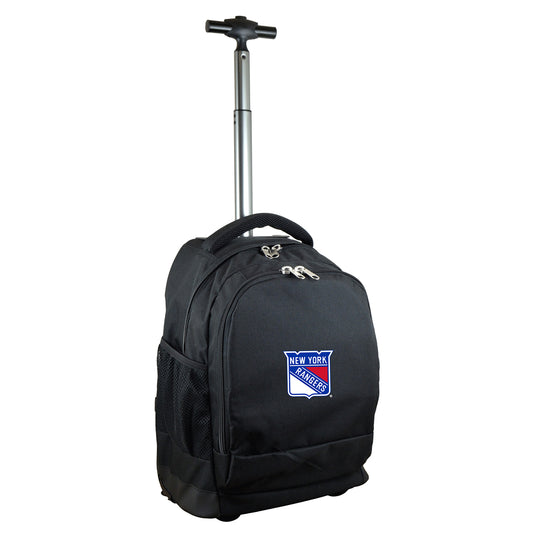 New York Rangers Premium Wheeled Backpack in Black