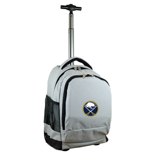 Buffalo Sabres Premium Wheeled Backpack in Grey