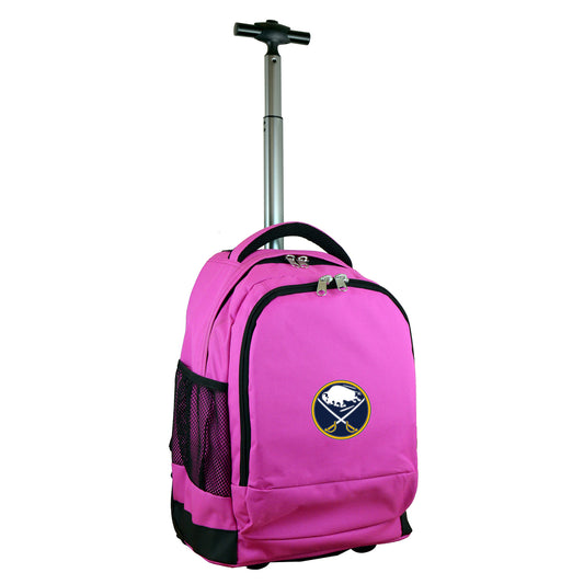 Buffalo Sabres Premium Wheeled Backpack in Pink